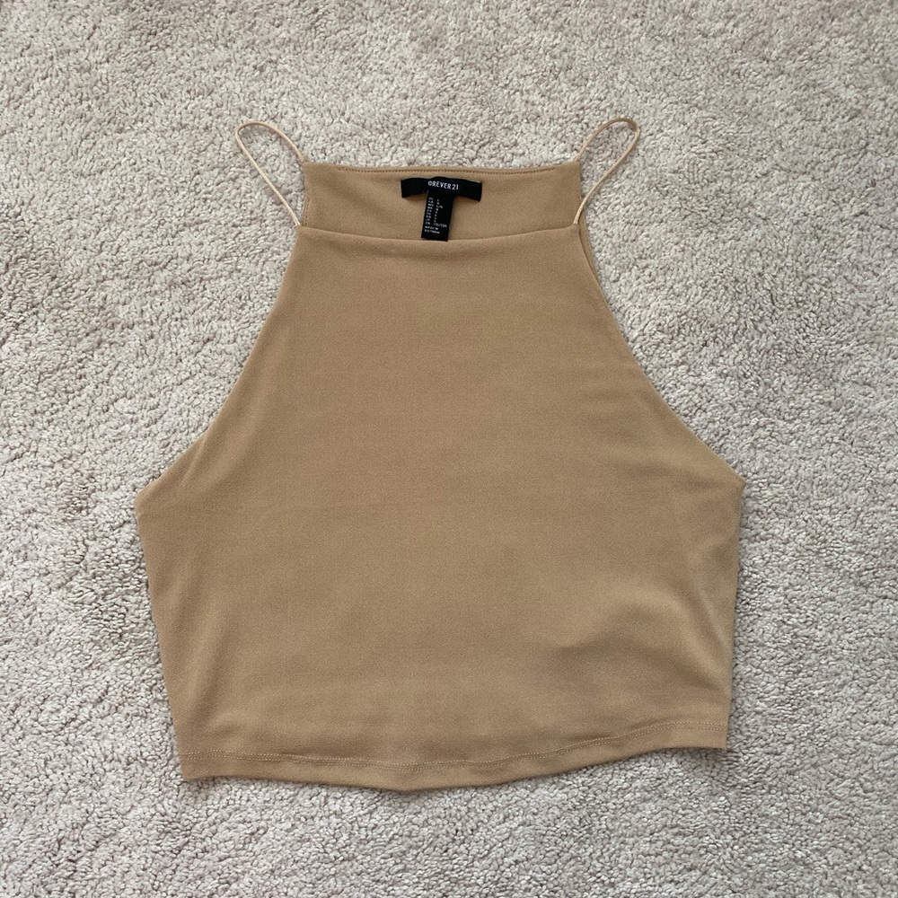 Tan cropped top